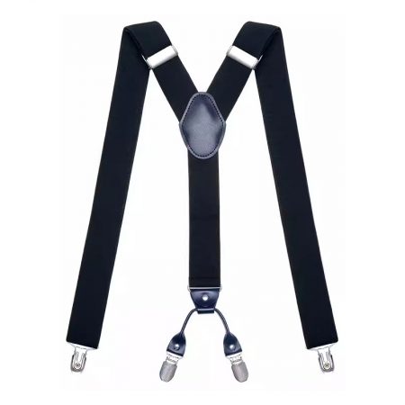 Men's X Y-Back 1.4 Inches Wide 4-Clips Adjustable Suspenders – Htuitest